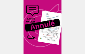 Concours du 29 et 30 juin annulé