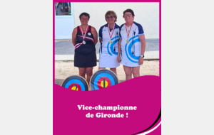 Une vice-championne de Gironde chez les archers de Cadillac !