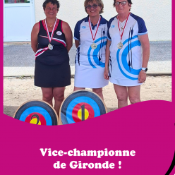 Une vice-championne de Gironde chez les archers de Cadillac !